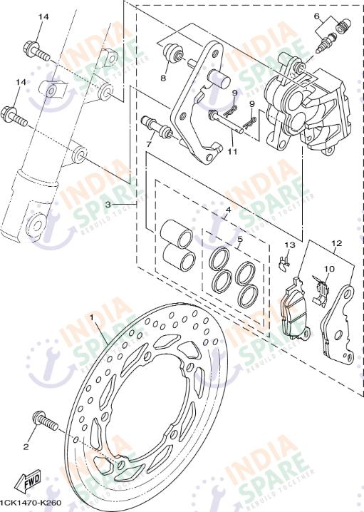 FRONT BRAKE CALIPER
